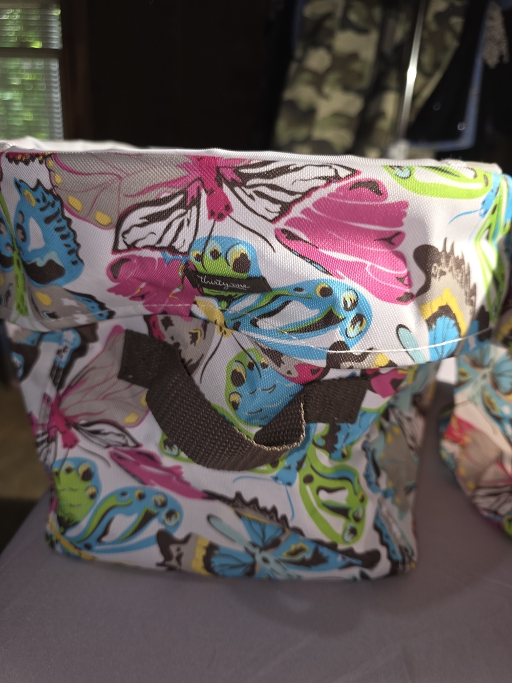 thirty-one Butterfly Print 11" Storage Bins (Set Of 2) in Pink, Blue, Green